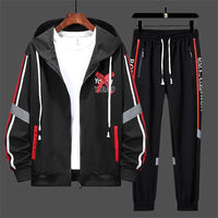 Men’s Printed Cardigan & Pants Tracksuit Set - Level Up Fitness Shop