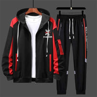 Men’s Printed Cardigan & Pants Tracksuit Set - Level Up Fitness Shop