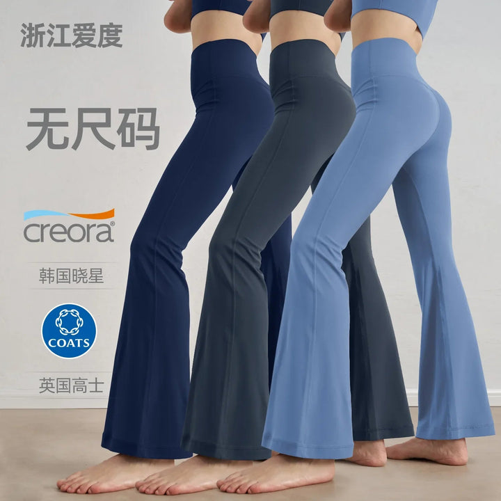 No size yoga bell-bottoms, high-waisted butt-lifting yoga clothes, fitness one-size-fits-all yoga pants - Level Up Fitness Shop