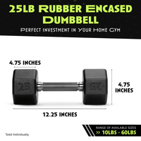 Octo Rubber Dumbbell (sold individually) - Level Up Fitness Shop