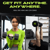 Octo Rubber Dumbbell (sold individually) - Level Up Fitness Shop