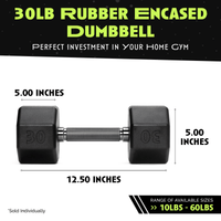 Octo Rubber Dumbbell (sold individually) - Level Up Fitness Shop