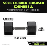Octo Rubber Dumbbell (sold individually) - Level Up Fitness Shop
