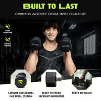 Octo Rubber Dumbbell (sold individually) - Level Up Fitness Shop