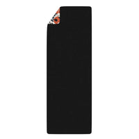 DipaliZ Orange Flowers Yoga Mat Non-slip Rubber Suede 3mm