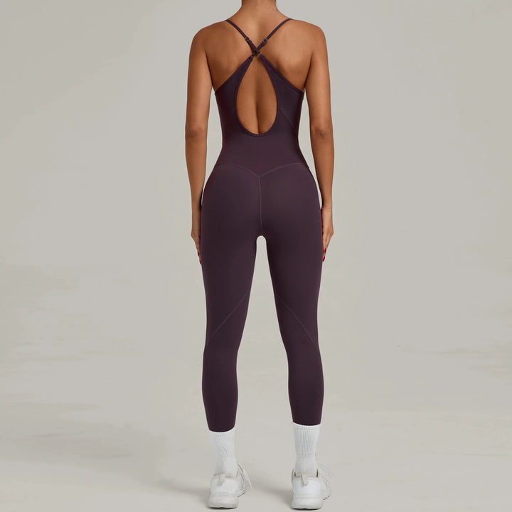Padded One-Piece Yoga Clothes Sportswear Women's Gym Push Up Workout Clothes Fitness Sports Fitness Wear Yoga Jumpsuit - Level Up Fitness Shop