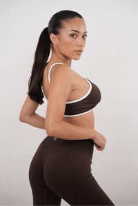 Passion is Power Brown Sports Bra - Level Up Fitness Shop