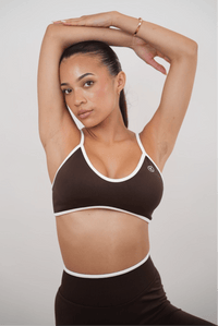 Passion is Power Brown Sports Bra - Level Up Fitness Shop