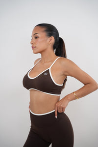 Passion is Power Brown Sports Bra - Level Up Fitness Shop