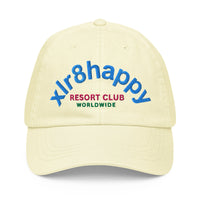 XLR8happy Resort Baseball Hat, Light Yellow, A Happy Accessory with a Wish of Happiness for the World