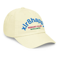 XLR8happy Resort Baseball Hat, Light Yellow, A Happy Accessory with a Wish of Happiness for the World