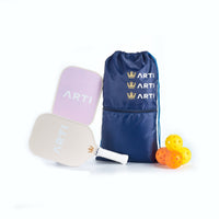 Pickleball Gift Set for 2: 2 Paddles, 4 Balls + Carry Bag | ARTI "Dogs & Giraffes" Beginner Starter Set, USA Pickleball Approved - Level Up Fitness Shop