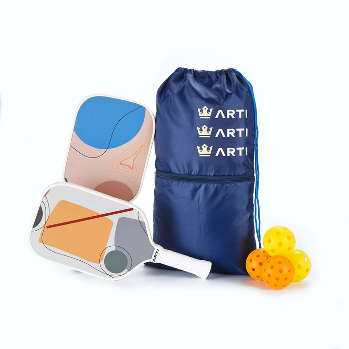 Pickleball Gift Set for 2: 2 Paddles, 4 Balls + Carry Bag | ARTI "Horizon Duo" Beginner Starter Set, USA Pickleball Approved - Level Up Fitness Shop