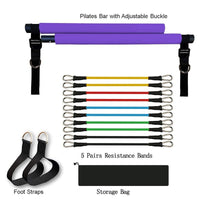 Pilates resistance bar with multiple resistance levels