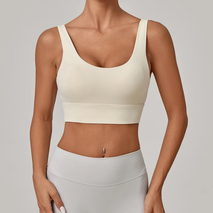 Running Sports Bra Women High Support Open Back Yoga Breathable Slim Fit Fitness Pilates Tank Top With Removable Pads - Level Up Fitness Shop