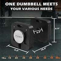Adjustable dumbbell dimensions 6.9 x 6.9 x 10.4 inches specifications