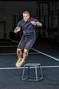 Steel Plyo Boxes – Heavy-Duty Plyometric Jump Platforms with Anti-Slip Rubber Top – Available in 12", and 18" Heights – Stackable, Stable, Built for Strength and Conditioning - Level Up Fitness Shop
