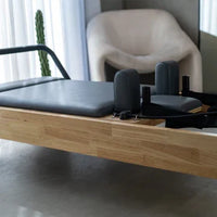 Close-up of Studio Eco Pilates Reformer machine