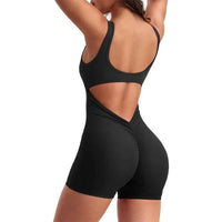 Women Seamless Backless Yoga Bodysuit - Level Up Fitness Shop