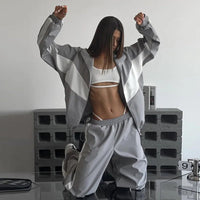 Women’s Colorblock Zip Jacket & Pants Set - Level Up Fitness Shop