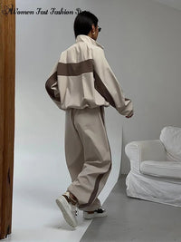 Women’s Colorblock Zip Jacket & Pants Set - Level Up Fitness Shop