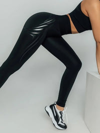 Women’s High-Waist Black Yoga Leggings Pocket - Level Up Fitness Shop