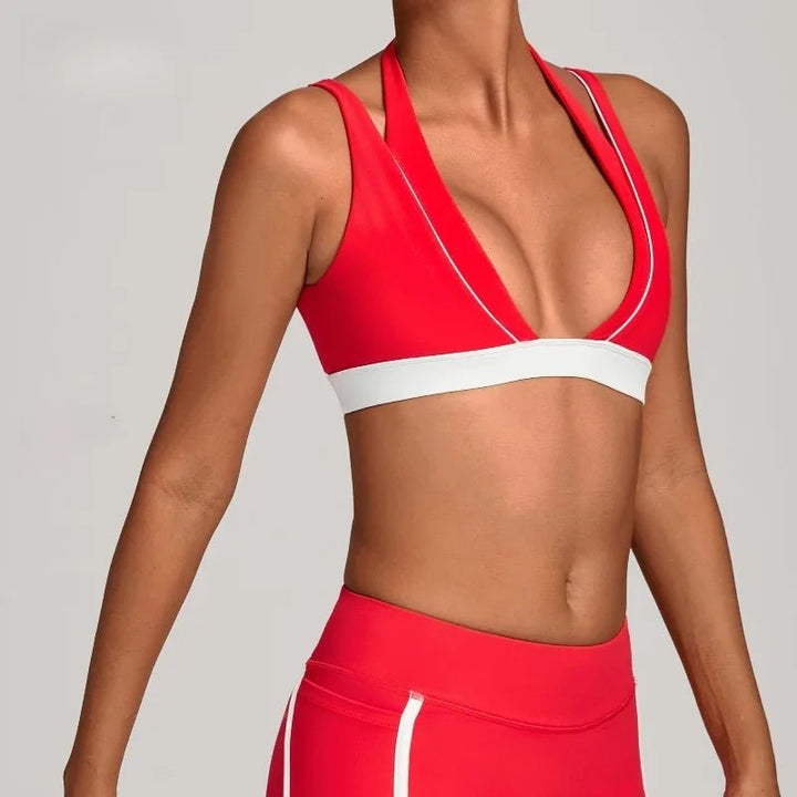 Women's Nude Yoga Bra Slim Fit Beautiful Back Sports Top Fitness Running Casual Tight-fitting Top - Level Up Fitness Shop