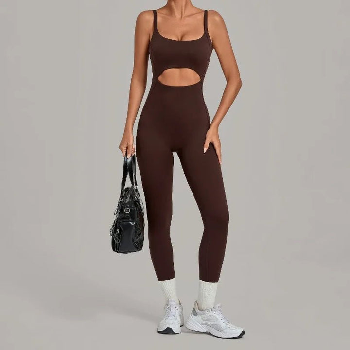 Women's Seamless Yoga Jumpsuits Sports Gym Fitness Backless Sleeveless Hip-lifting Pants One-piece Training Workout Bodysuits - Level Up Fitness Shop