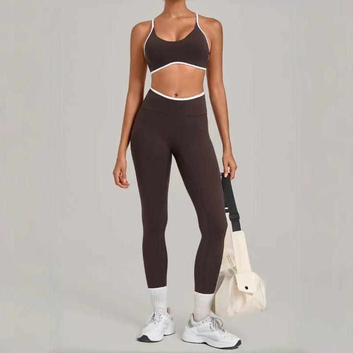 Women's Seamless Yoga Sets Sports Fitness Gym Sleeveless Vest Hip-lifting Slim Fit Pants Suits Running Training Workout Sets - Level Up Fitness Shop