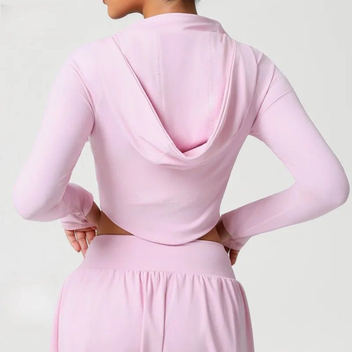 Women's Seamless Yoga Top Zipper Long-sleeved Sports Jacket Outdoor Fitness Gym Casual Top - Level Up Fitness Shop
