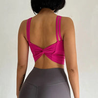 Women's sports bra pink push up