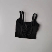 Women's sports bra black push up yoga