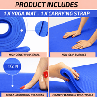 XGear Fitness Thick Travel Yoga Mat with Carrying Strap - Level Up Fitness Shop