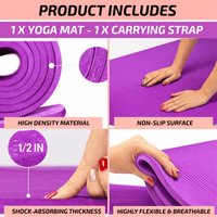 XGear Fitness Thick Travel Yoga Mat with Carrying Strap - Level Up Fitness Shop
