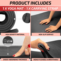 XGear Fitness Thick Travel Yoga Mat with Carrying Strap - Level Up Fitness Shop