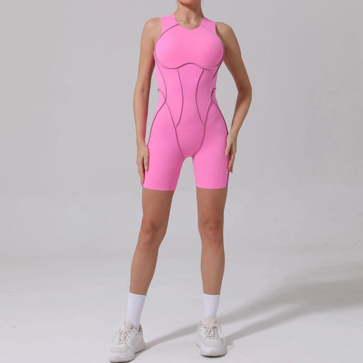 Yoga Jumpsuit Summer Short Sleeveless Sports Wear Gym Fitness Sports Bodysuit Women Dance Running Workout Clothes Yoga Jumpsuit - Level Up Fitness Shop